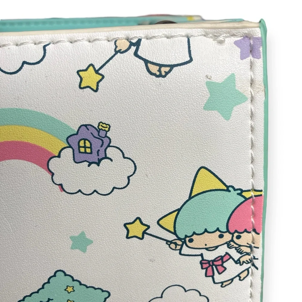 Loungefly Sanrio Little Twin Stars Rainbow Print Crossbody Wallet - Picture 7 of 16